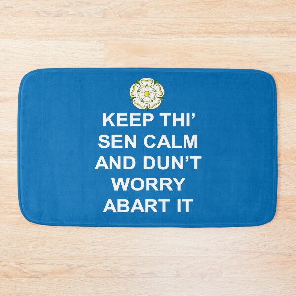 Item preview, Keep Thi Sen Calm Else And Dunt Worry Abart It White Text designed and sold by taiche.