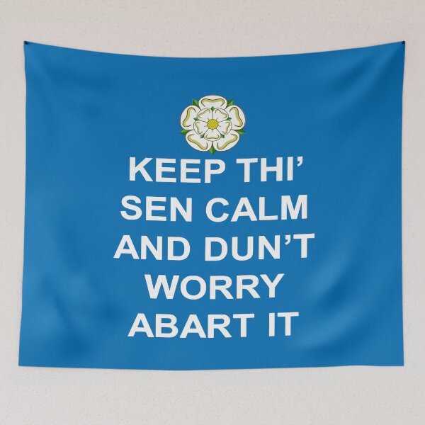 Item preview, Keep Thi Sen Calm Else And Dunt Worry Abart It White Text designed and sold by taiche.