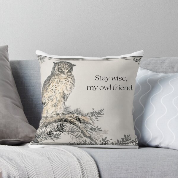 Item preview, Stay Wise My Owl Friend Owl Print Japanese Art designed and sold by GardenSwingArt.