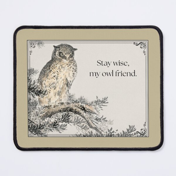 Item preview, Stay Wise My Owl Friend Owl Print Japanese Art designed and sold by GardenSwingArt.