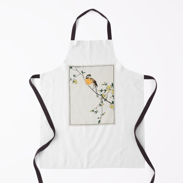 Item preview, Finch, Bird, Japanese Art, Yellow Flowers designed and sold by GardenSwingArt.
