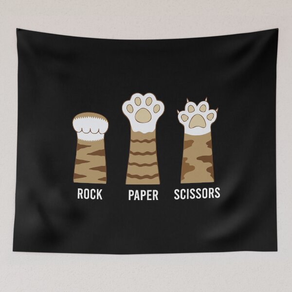 Item preview, Rock Paper Scissors - Cute Paw Cat Hands designed and sold by zhilwahesani.
