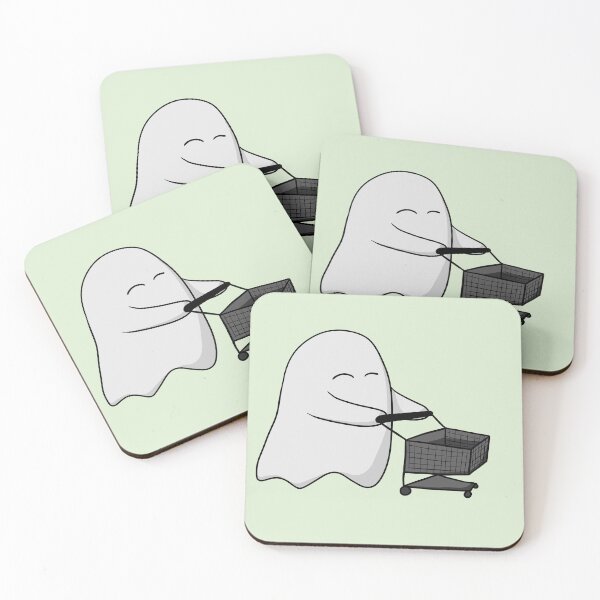 Item preview, Ghost with a Shopping Cart designed and sold by Zorrianna.
