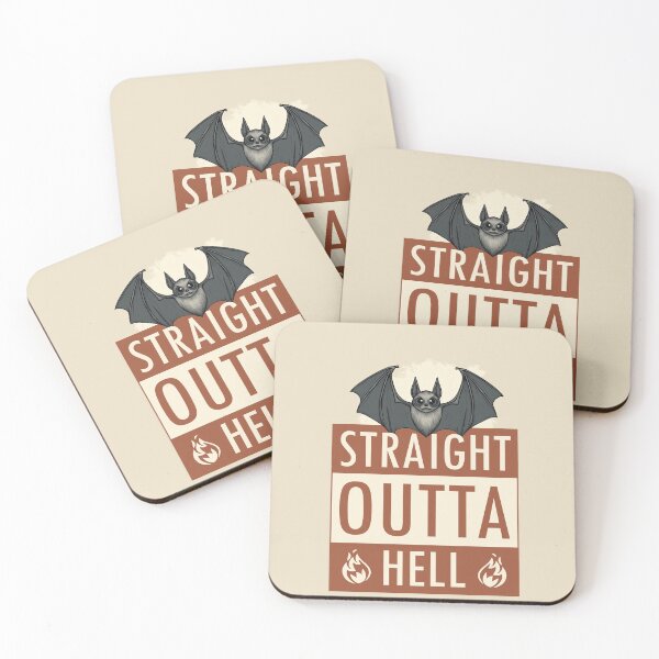Item preview, Bat Straight Outta Hell designed and sold by Lizzy Fern Studios.