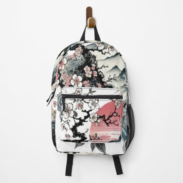 Item preview, Japanese Landscape Art - Cherry Blossoms and Mountains designed and sold by SakuraJapanArt.