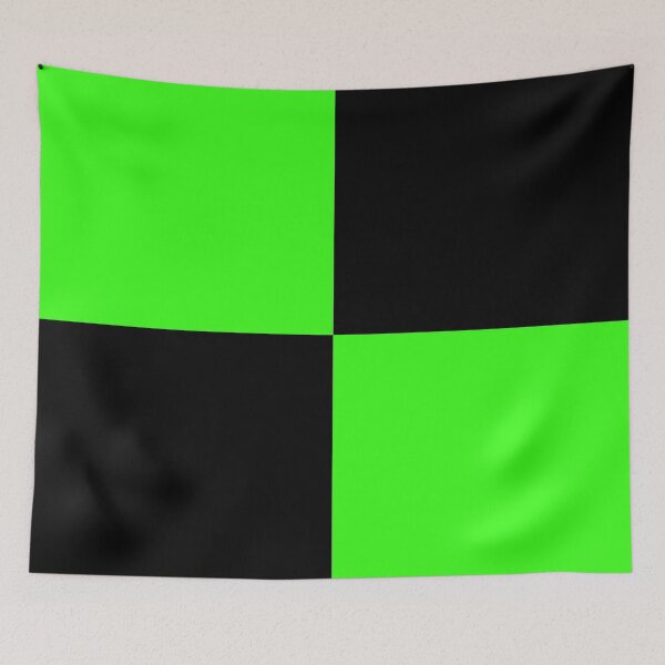 Item preview, Quarters - Black and Neon Green designed and sold by JustPatterns2.