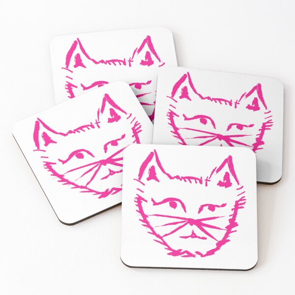 Item preview, Questioning Cat Fluoro Pink designed and sold by MagentaTwilight.