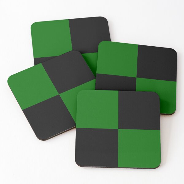 Item preview, Quarters - Black and Dark Green designed and sold by JustPatterns2.