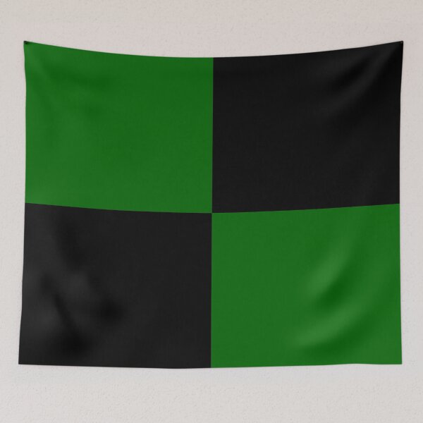 Item preview, Quarters - Black and Dark Green designed and sold by JustPatterns2.