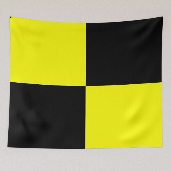 Item preview, Quarters - Black and Yellow designed and sold by JustPatterns2.