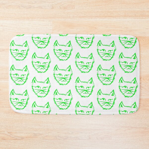 Item preview, Questioning Cat Fluoro Green designed and sold by MagentaTwilight.