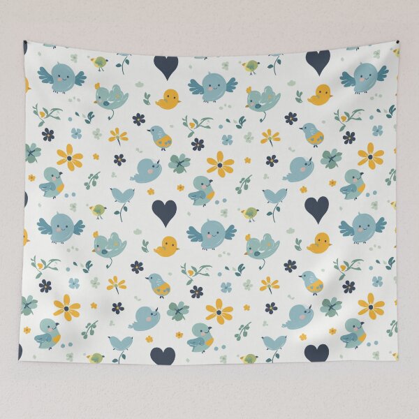 Item preview, Baby shower themes, birds and flowers designed and sold by mind-coloring.