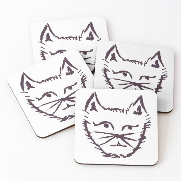 Item preview, Questioning Cat Purple Black designed and sold by MagentaTwilight.