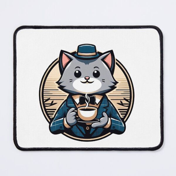 Item preview, Gentleman Cat with a cup of Coffee designed and sold by Azrora.