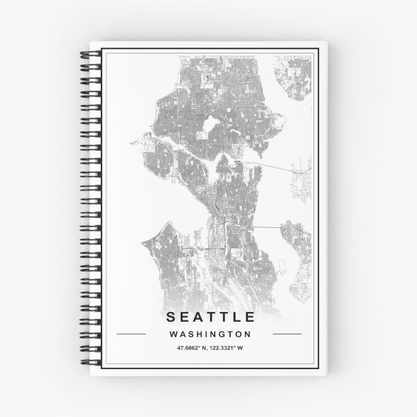 Aperçu de l'œuvre Seattle: carte créée et vendue par SHAMPAIN-ART-CO.