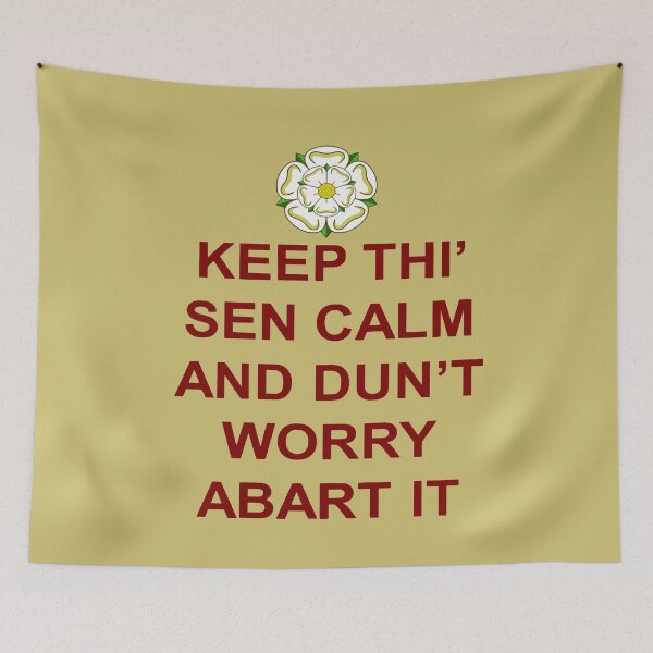 Item preview, Keep Thi Sen Calm Else And Dunt Worry Abart It Red Text designed and sold by taiche.