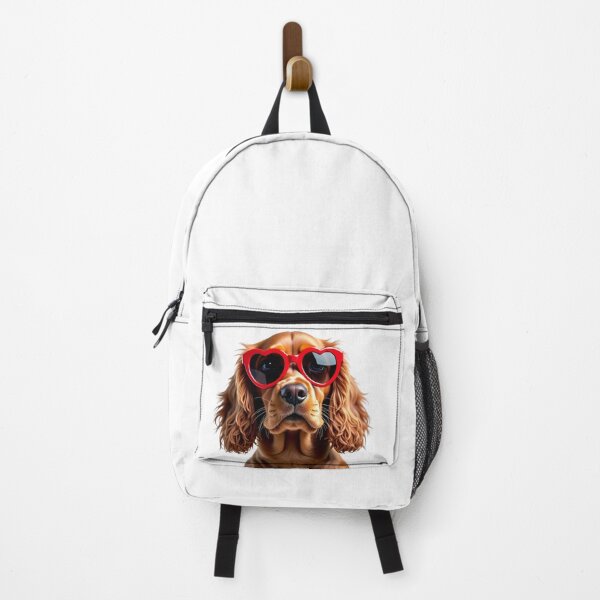 Item preview, Funny cool Cocker Spaniel dog wearing a heart shape sunglasses designed and sold by LazyOwlStore.