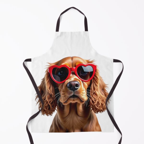 Item preview, Funny cool Cocker Spaniel dog wearing a heart shape sunglasses designed and sold by LazyOwlStore.