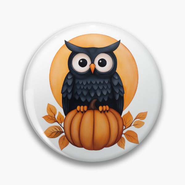 Item preview, Halloween Owl Perched on Pumpkin designed and sold by WPCreator.