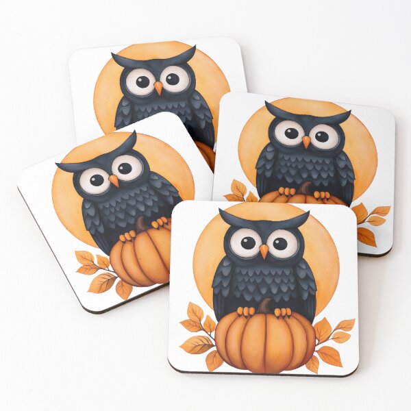 Item preview, Halloween Owl Perched on Pumpkin designed and sold by WPCreator.