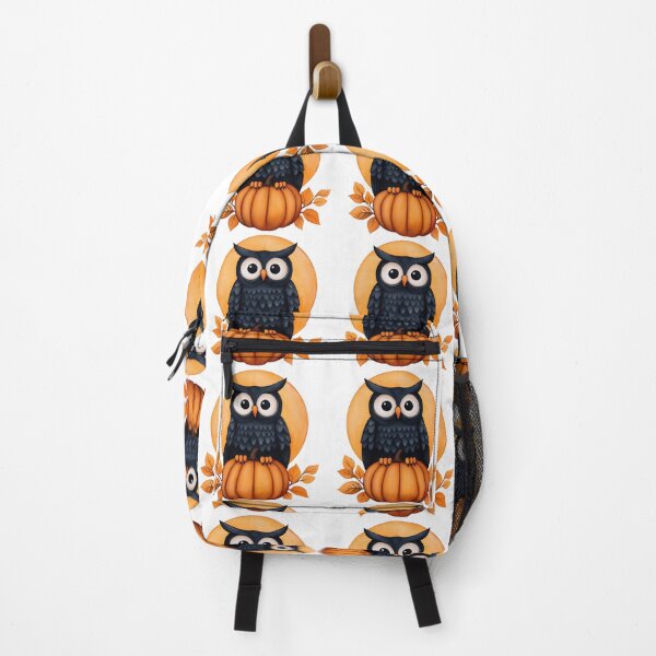 Item preview, Halloween Owl Perched on Pumpkin designed and sold by WPCreator.