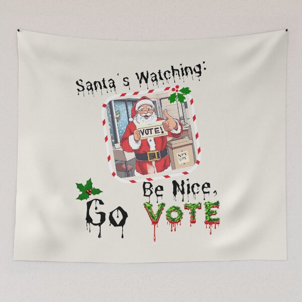 Item preview, Santa's Watching - Go Vote designed and sold by OMdesign10.
