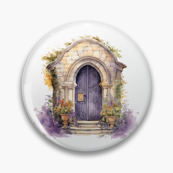 Item preview, Purple Door With Stone Archway designed and sold by New-School-Wave.