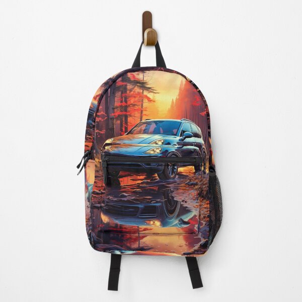 Item preview, Porsche Cayenne Turbo Driving Through Scenic Autumn Path designed and sold by RevUpDesign.