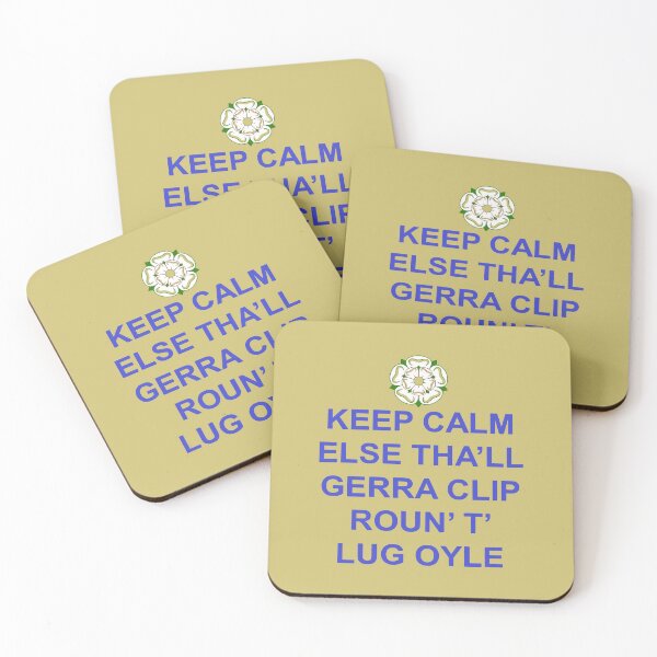 Item preview, Keep Calm Else Thall Gerra Clip Yorkshire Dialect BlueText designed and sold by taiche.