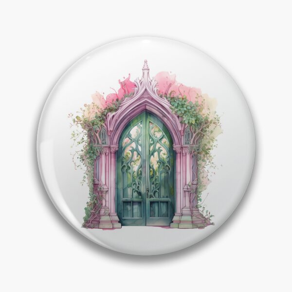 Item preview, Pink and Green Gothic Door designed and sold by New-School-Wave.