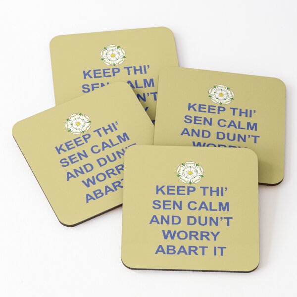 Item preview, Keep Thi Sen Calm Else And Dunt Worry Abart It Blue Text designed and sold by taiche.