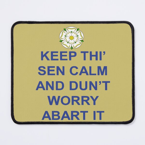 Item preview, Keep Thi Sen Calm Else And Dunt Worry Abart It Blue Text designed and sold by taiche.