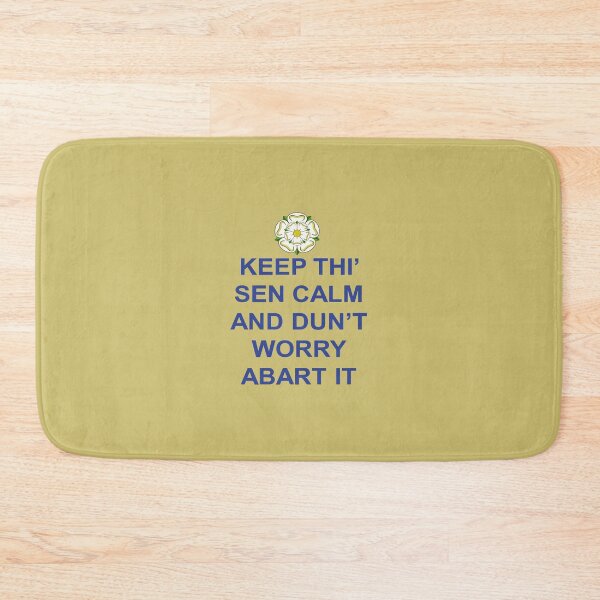 Item preview, Keep Thi Sen Calm Else And Dunt Worry Abart It Blue Text designed and sold by taiche.