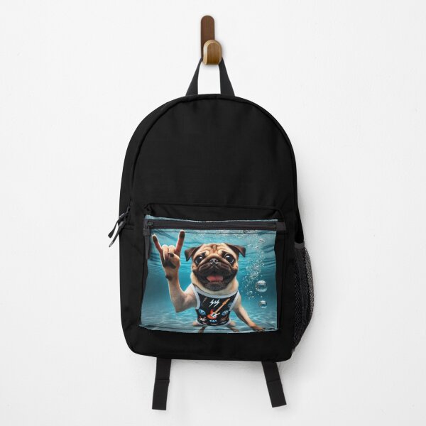 Item preview, Cute Pug Rocking Underwater designed and sold by All4ROCK.