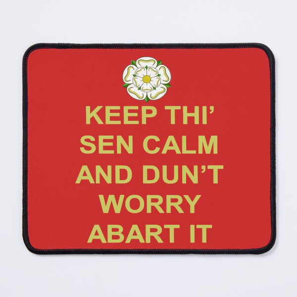 Item preview, Keep Thi Sen Calm Else And Dunt Worry Abart It Yellow Text designed and sold by taiche.