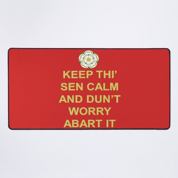 Item preview, Keep Thi Sen Calm Else And Dunt Worry Abart It Yellow Text designed and sold by taiche.