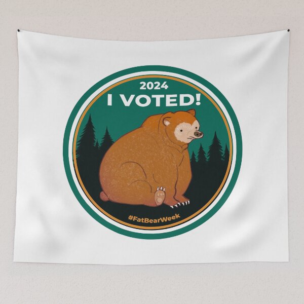 Item preview, I Voted! 2024 Fat Bear Week designed and sold by MellowMoths.