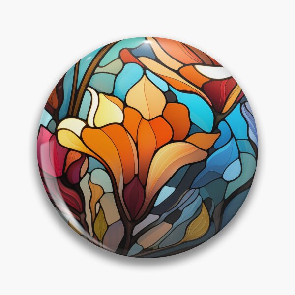 Item preview, Stained Glass of Flowers Pop designed and sold by Cozirlax.
