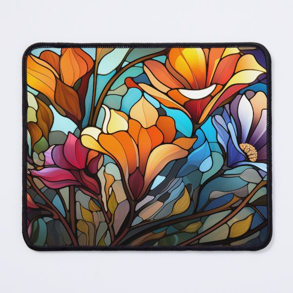 Item preview, Stained Glass of Flowers Pop designed and sold by Cozirlax.