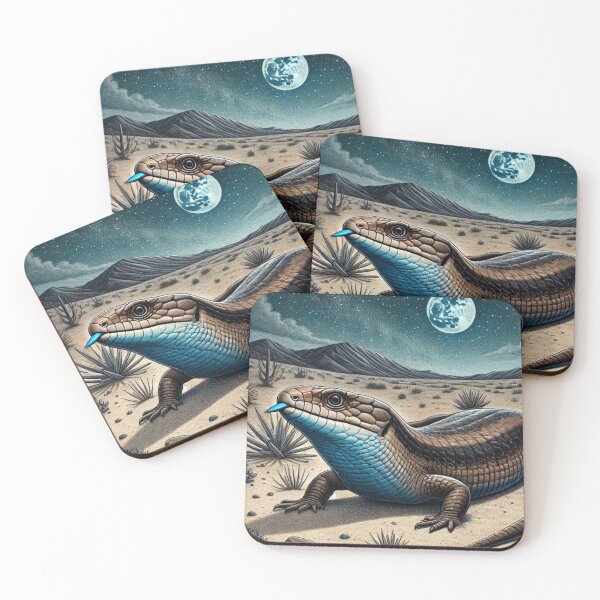 Item preview, Copy of Peaceful Blue Tongue Skink Under Moonlit Night designed and sold by NocturnalNook.