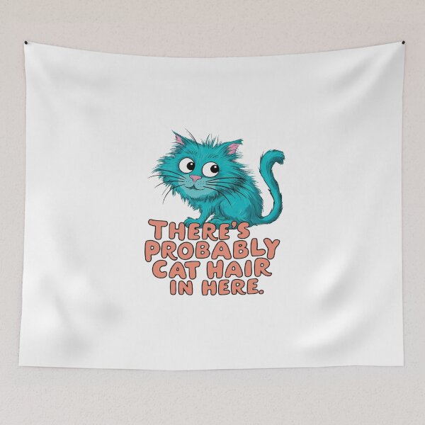 Item preview, Whimsical Turquoise Cat with Funny Quote designed and sold by NiftyWrx.