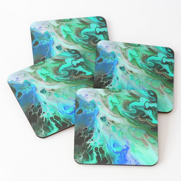 Item preview, Green and Blue Swirls designed and sold by Christina Brunton Art.