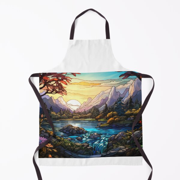 Item preview, Stained Glass of Mountain Stream designed and sold by Cozirlax.