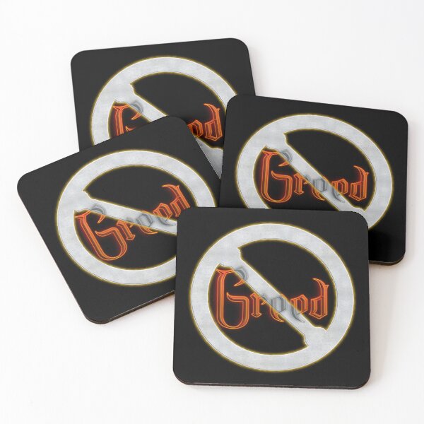 Item preview, Say No to Greed Sign v1 designed and sold by Swabcraft.