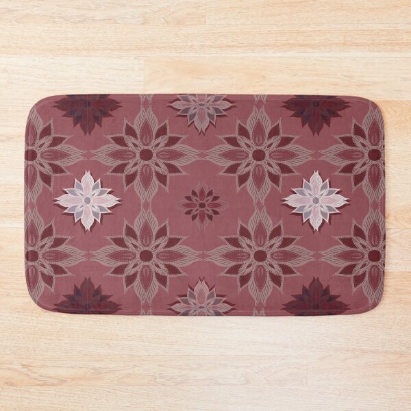 Item preview, Red Brown flowers pattern seamless designed and sold by LifeTU.