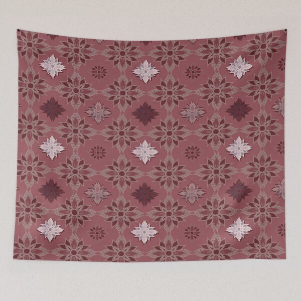 Item preview, Red Brown flowers pattern seamless designed and sold by LifeTU.