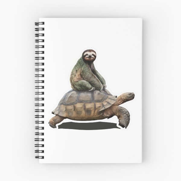 Item preview, Speed is Relative Realistic Sloth and Tortoise designed and sold by NiftyWrx.
