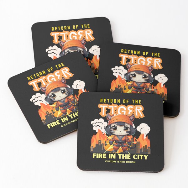 Item preview, Tiger ninja in a burning city designed and sold by kofhearts.