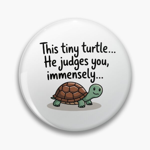 Item preview, Judgmental Tiny Turtle Cartoon designed and sold by NiftyWrx.