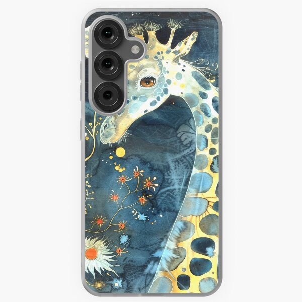 Item preview, digital watercolor of a giraffe and dried flowers designed and sold by elgregoart.
